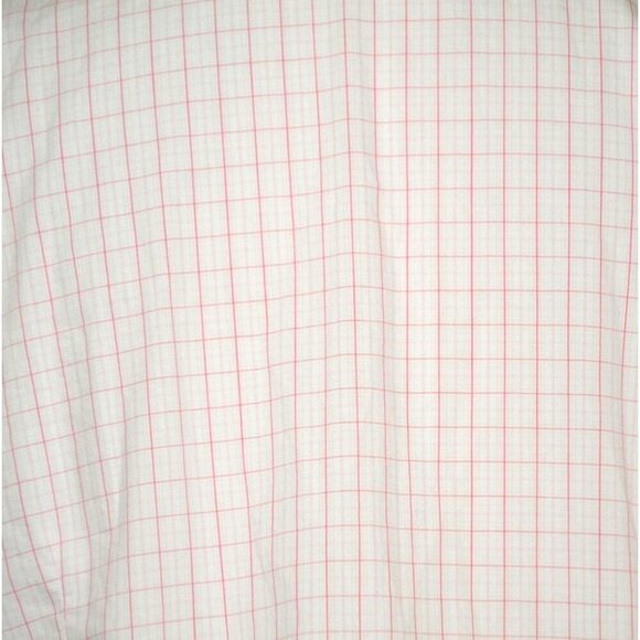George Ladies XL 16-18 Pink Plaid Button Up Long Sleeve Blouse Top Contrast Cuff - Picture 7 of 10